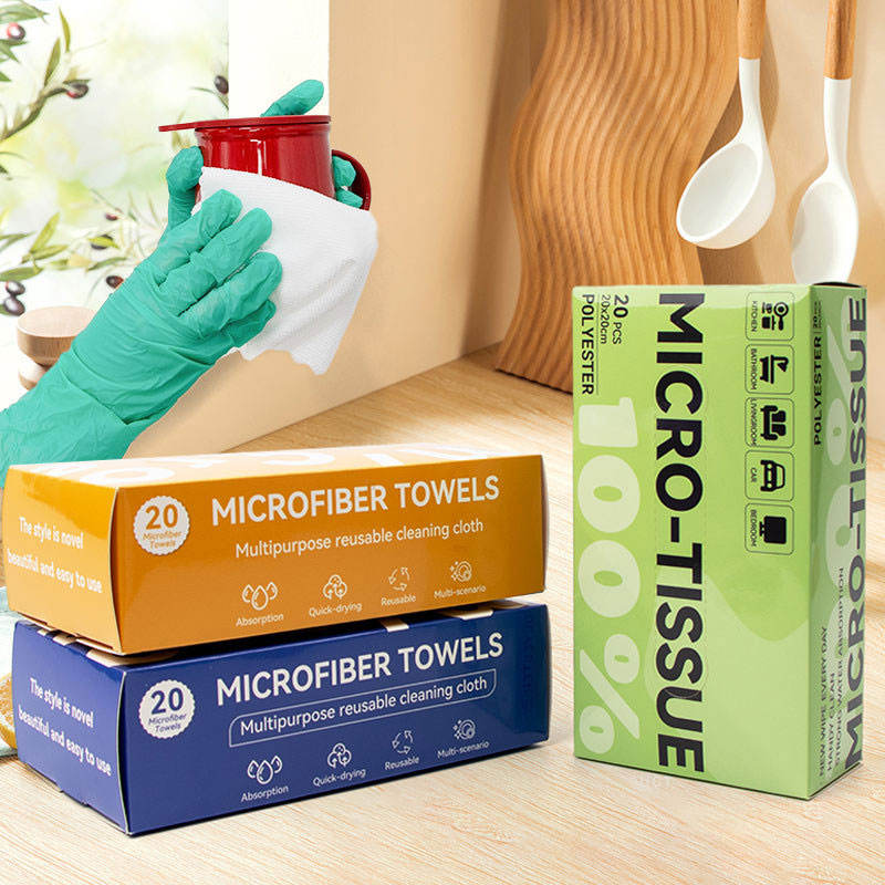 Custom Cheap Kitchen Dishcloths Reusable Household Towel Box Packed Pull-out Cleaning Cloth