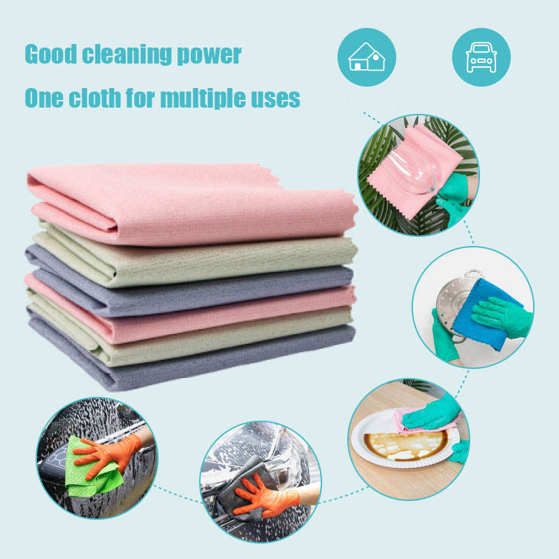 Wholesale Thick Microfiber Absorbent Cleaning Cloths Wash Tableware Double Sided Household Towel
